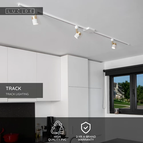 Lucide TRACK Power supply - 1-circuit Track lighting system - Single/Double - White (Extension) - USP